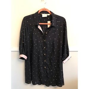 NWT Anthropologie Monika buttondown tunic
